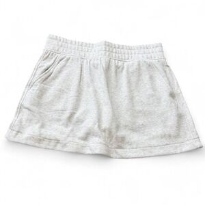 Yogalicious Light Heather Gray Fleece Skort, Women's Size L